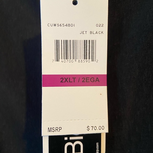 Cubavera Men’s Short Sleeve Button Down Shirt Black Stripe 2XLT Big & Tall NWT - Picture 7 of 14